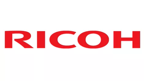 Logo ricoh rouge sur fond blanc