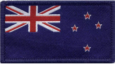 New zealand flag woven badge patch 8 x 4