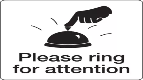 Ring bell for attention sign
