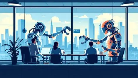 Human workers robotic arms collaboration ai agents asia pacific city