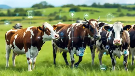Modern dairy supply chain technology cows green pasture nz
