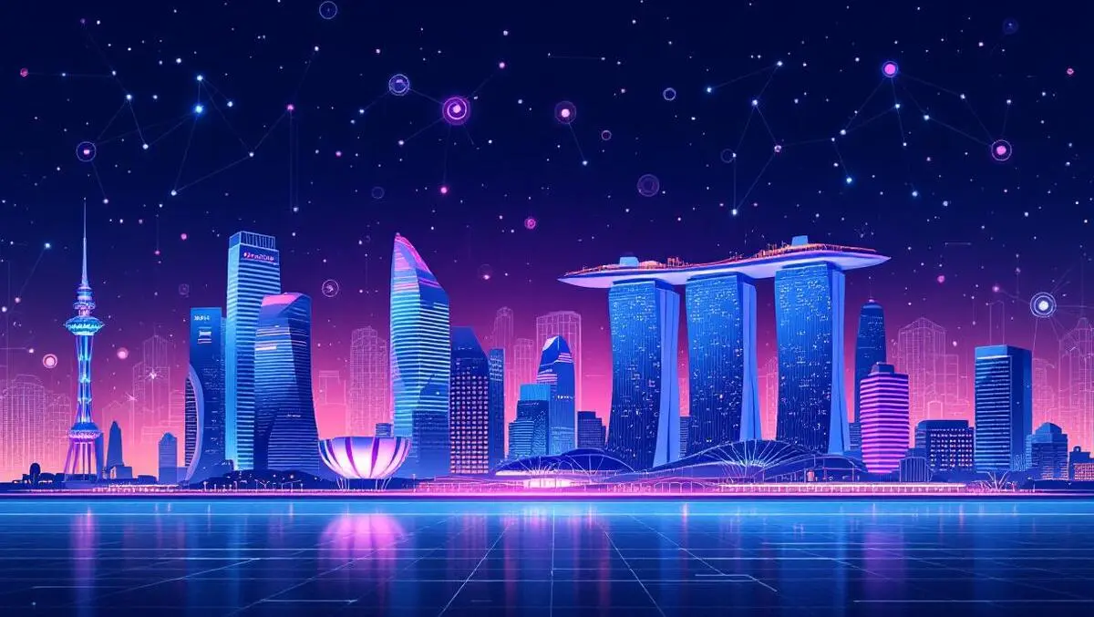 Modern singapore skyline technology ai research hub asia pacific innovation